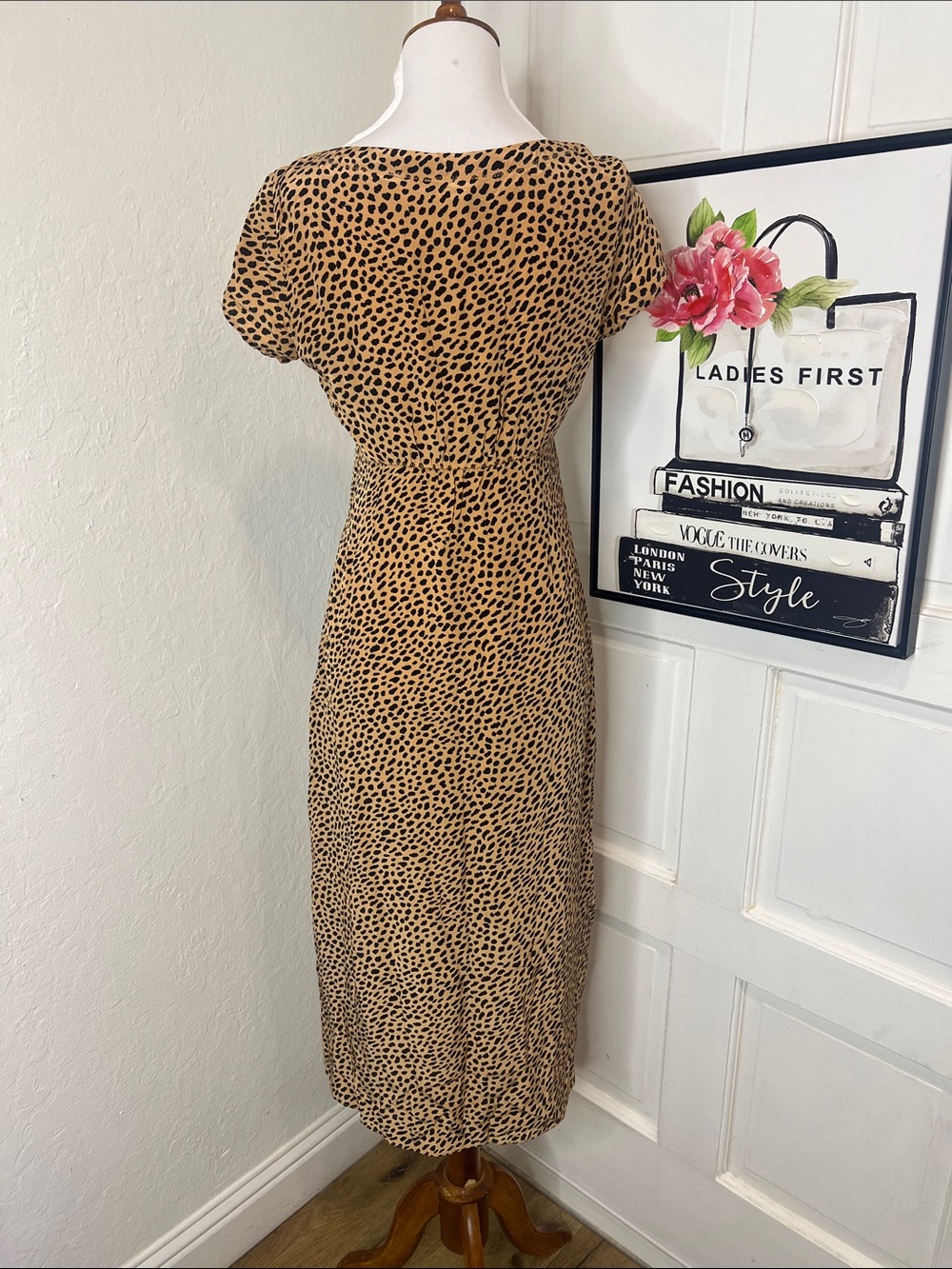 NWT J. Crew Squareneck Slip Dres in Spot Print Size - Picture 6 of 10